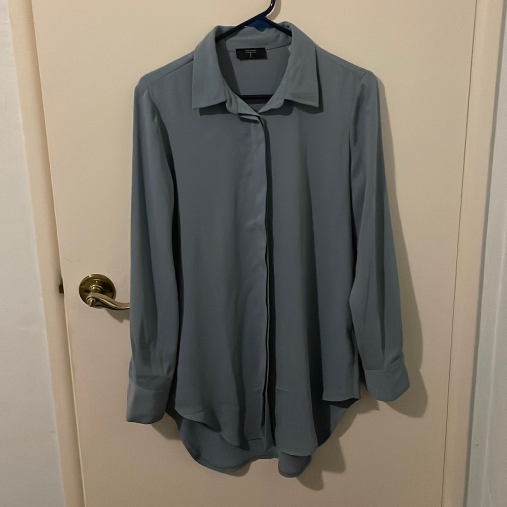 Blue grey button down tunic. Use as work wear or beach coverup. Never worn.